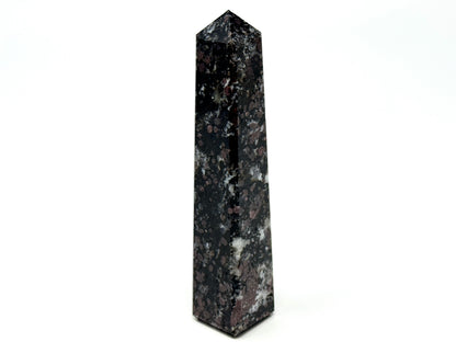 Garnet in Black Tourmaline Crystal Tower 11cm