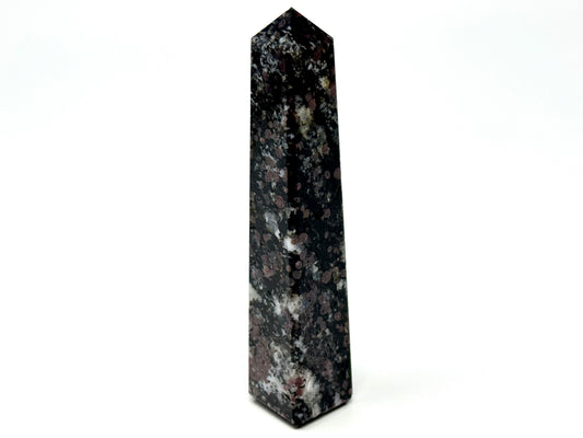 Garnet in Black Tourmaline Crystal Tower 11cm