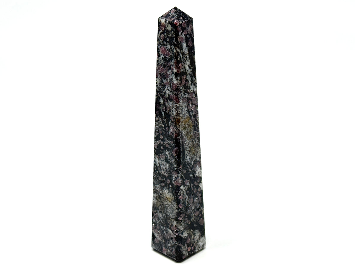 Garnet in Black Tourmaline Crystal Tower 13.5cm