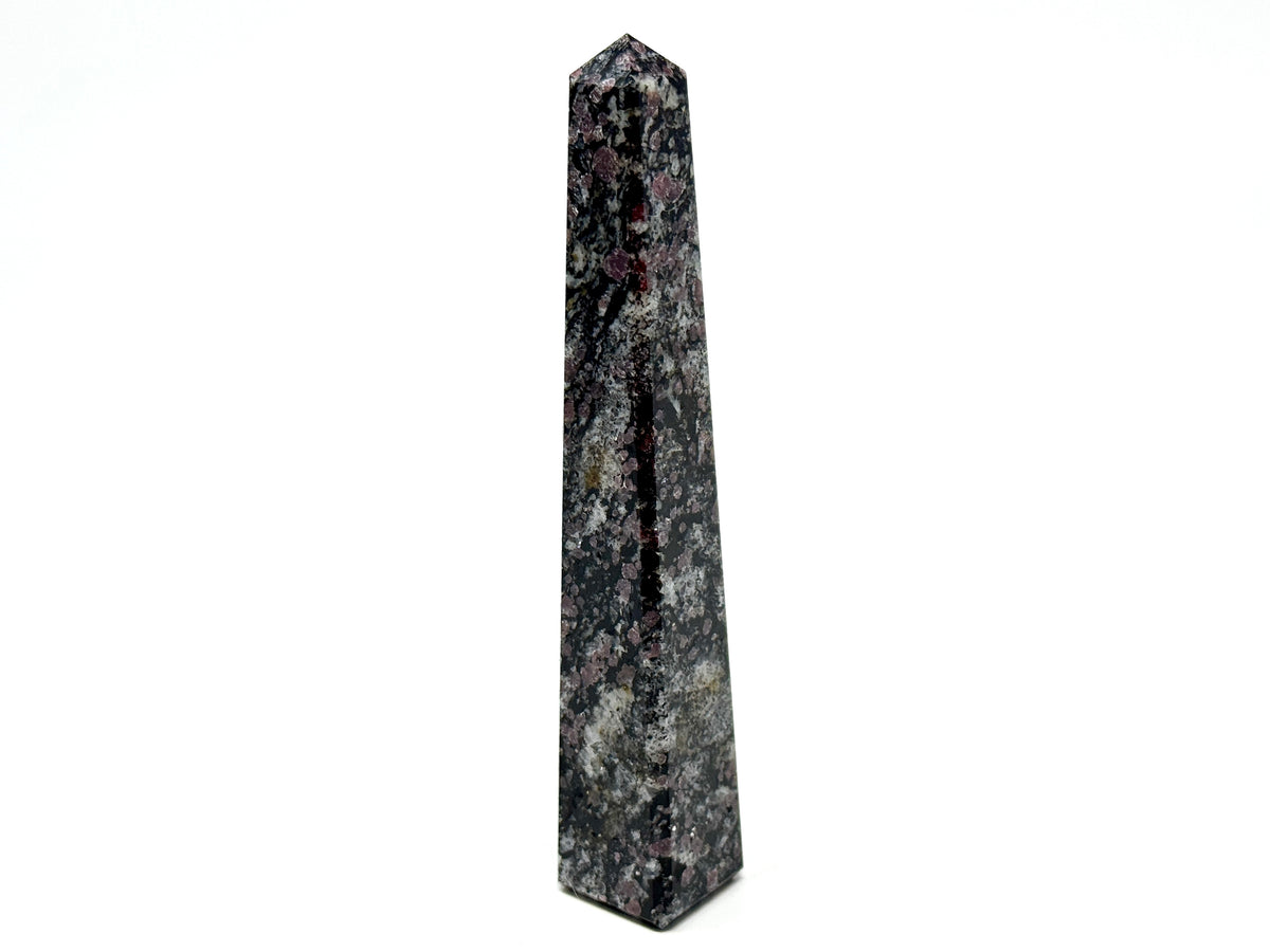 Garnet in Black Tourmaline Crystal Tower 13.5cm
