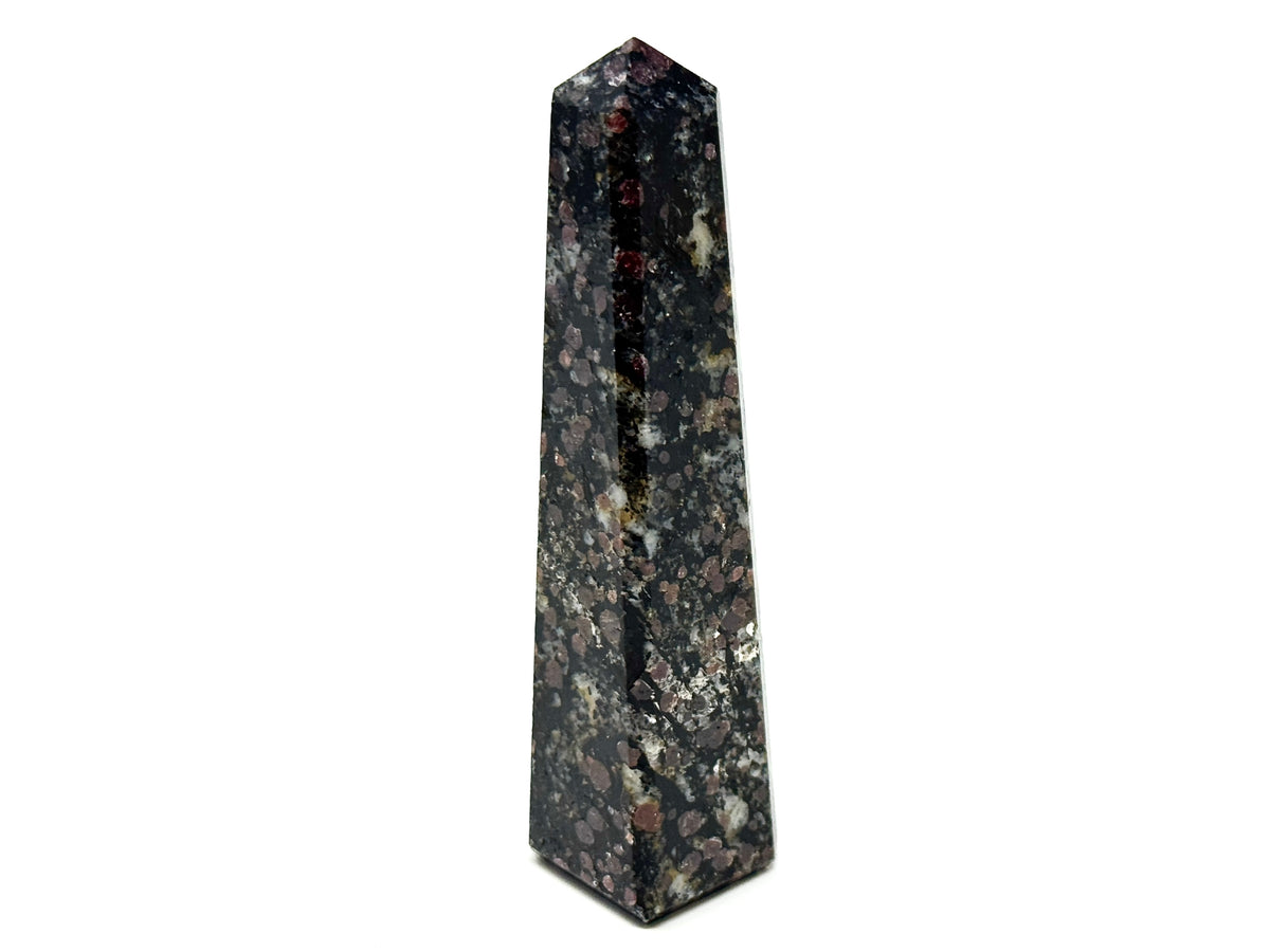 Garnet in Black Tourmaline Crystal Tower 9.2cm
