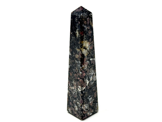 Garnet in Black Tourmaline Crystal Tower 9.2cm
