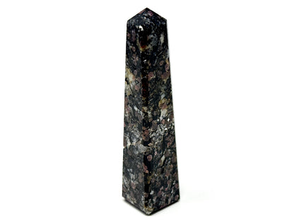 Garnet in Black Tourmaline Crystal Tower 9.2cm
