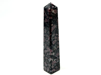 Garnet in Black Tourmaline Crystal Tower 12cm