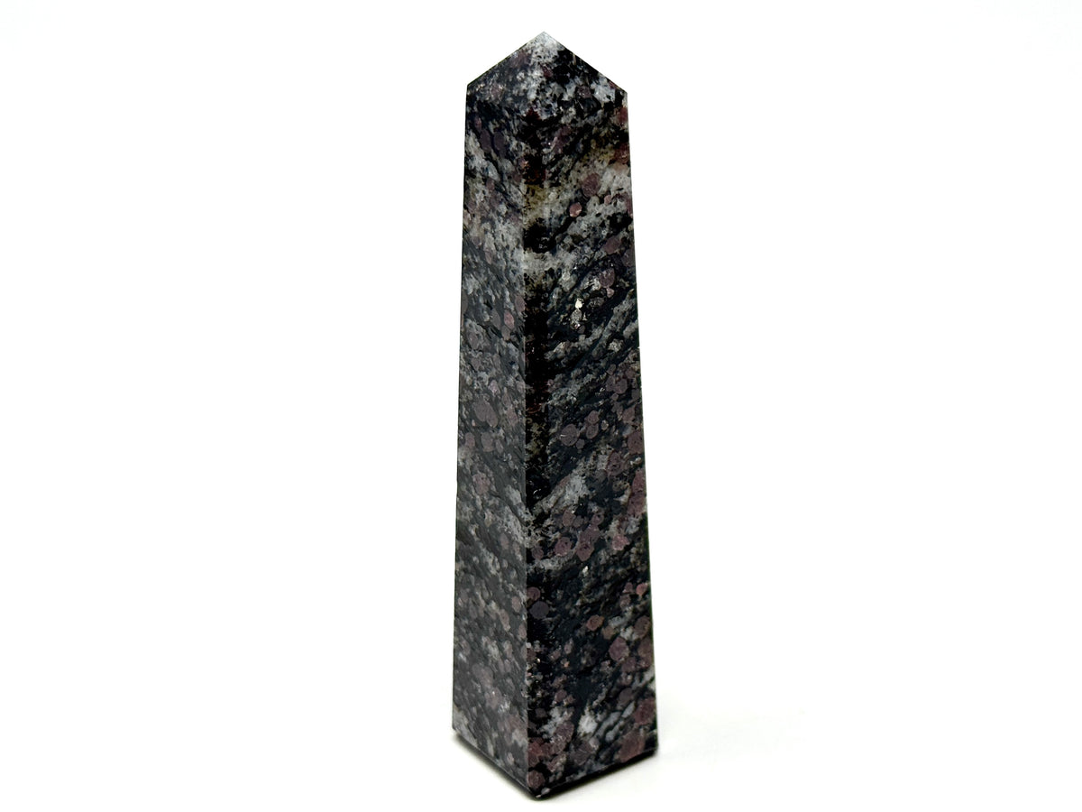 Garnet in Black Tourmaline Crystal Tower 9.3cm
