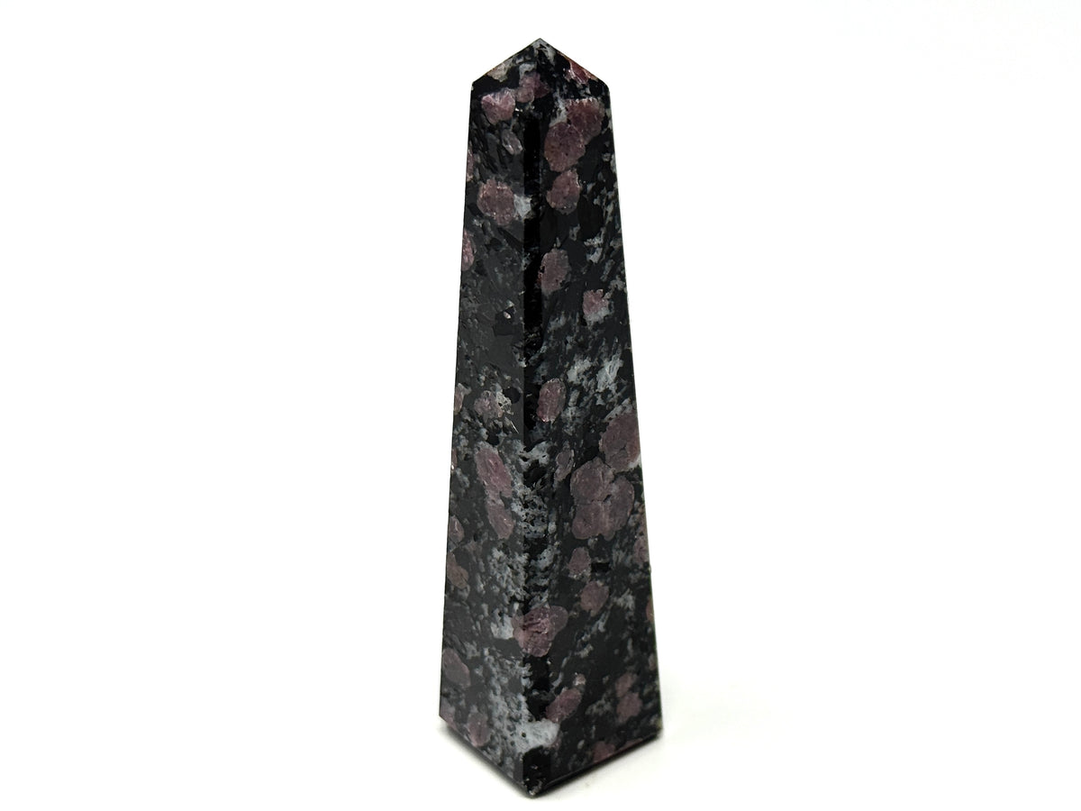 Garnet in Black Tourmaline Crystal Tower 9.7cm