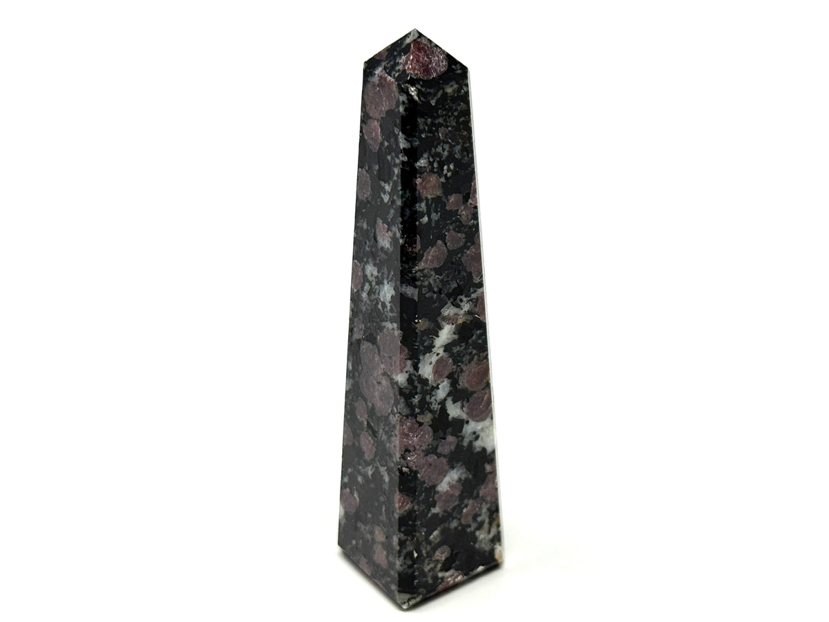 Garnet in Black Tourmaline Crystal Tower 9.7cm