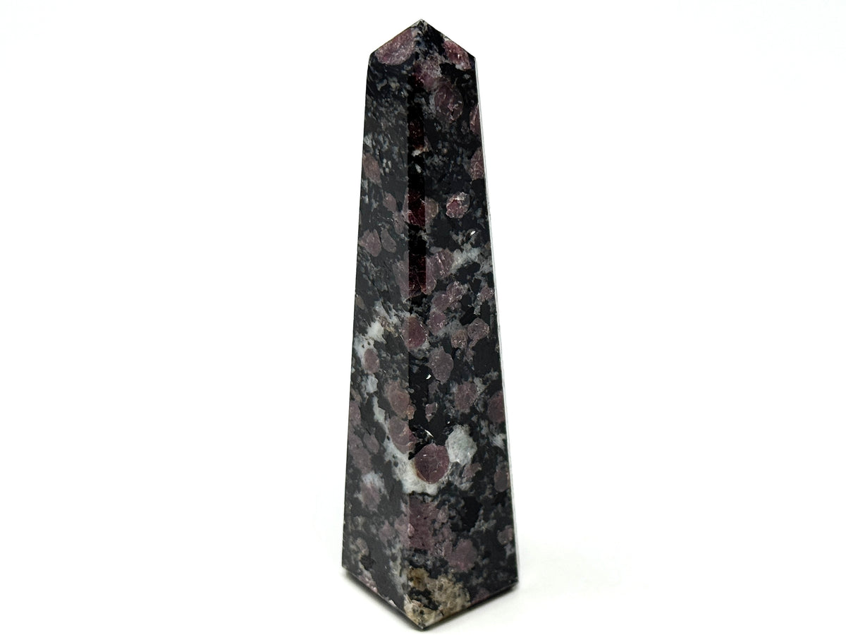 Garnet in Black Tourmaline Crystal Tower 9.7cm