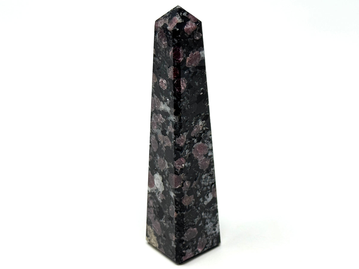 Garnet in Black Tourmaline Crystal Tower 9.7cm