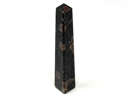 Garnet in Black Tourmaline Crystal Tower 9.7cm