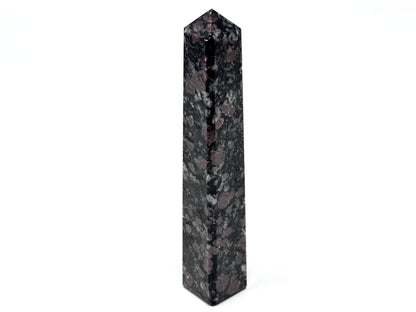 Garnet in Black Tourmaline Crystal Tower 11cm