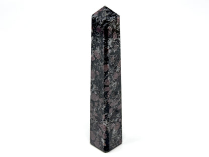 Garnet in Black Tourmaline Crystal Tower 11cm
