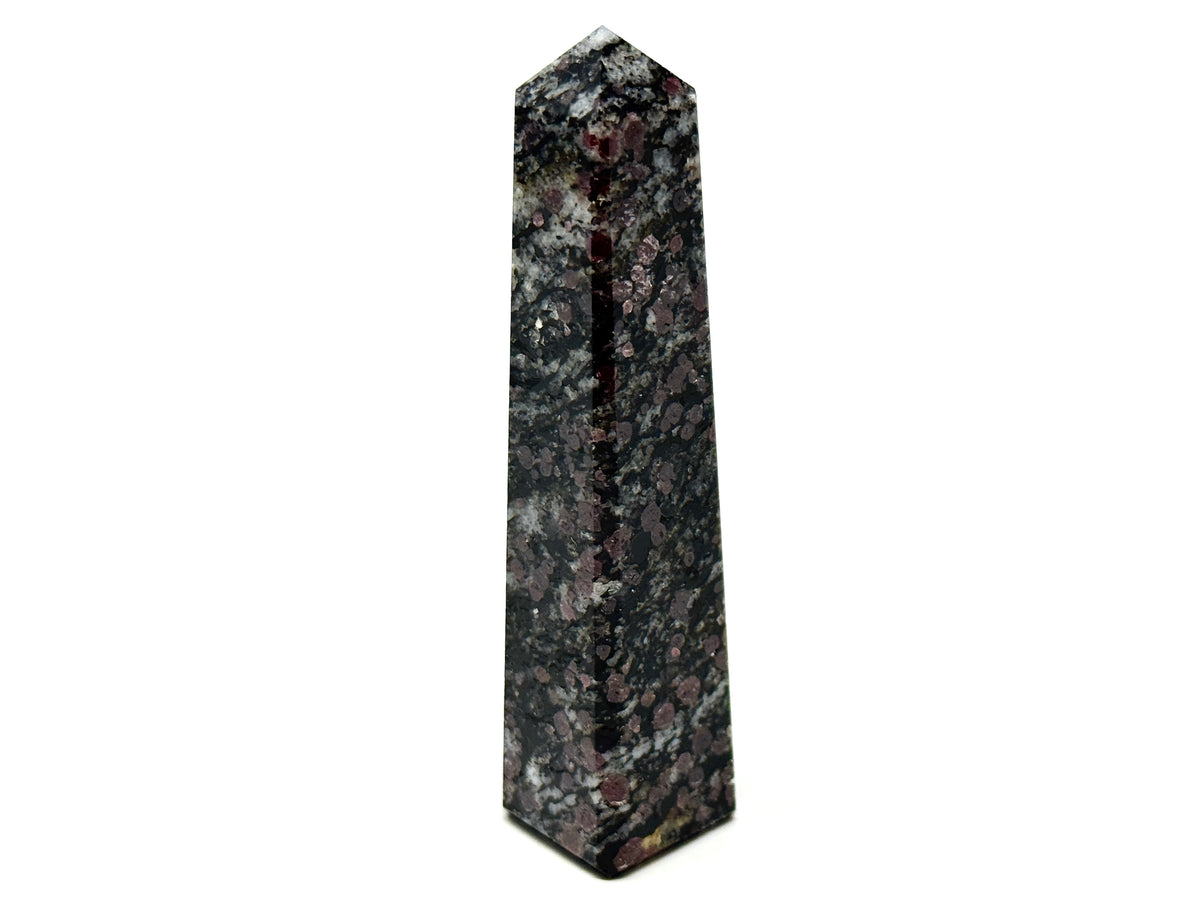 Garnet in Black Tourmaline Crystal Tower 9.3cm