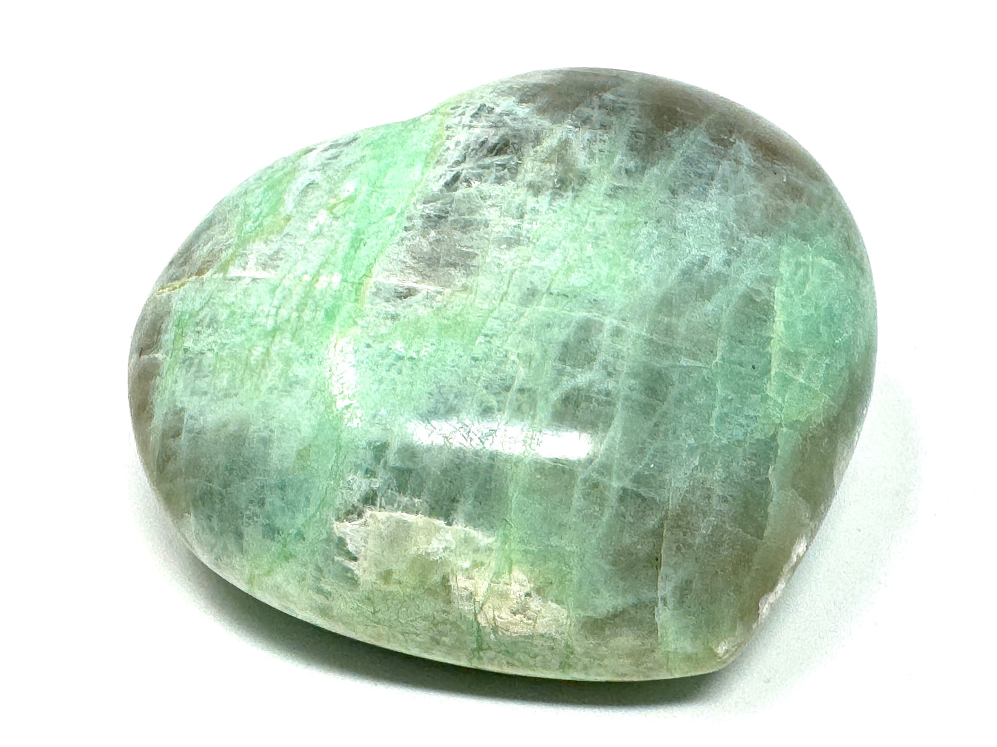 Green Moonstone Crystal Heart 7.6cm