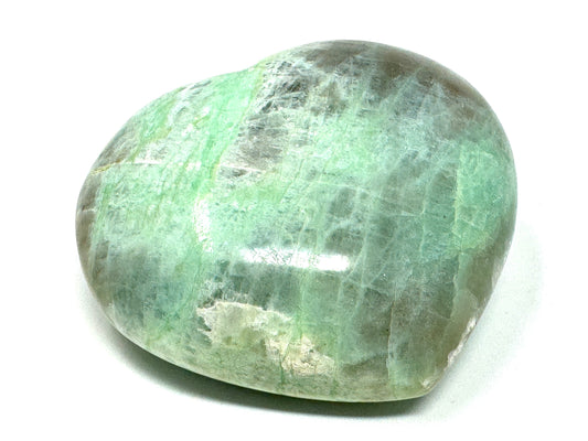 Green Moonstone Crystal Heart 7.6cm