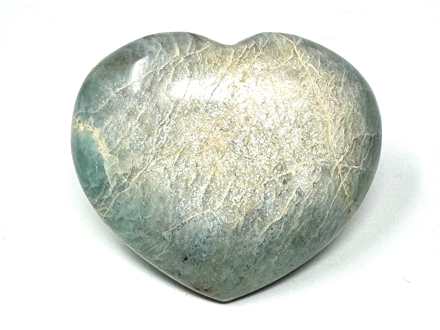 Green Moonstone Crystal Heart 7.7cm