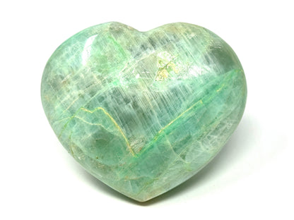 Large Green Moonstone Crystal Heart 9.4cm