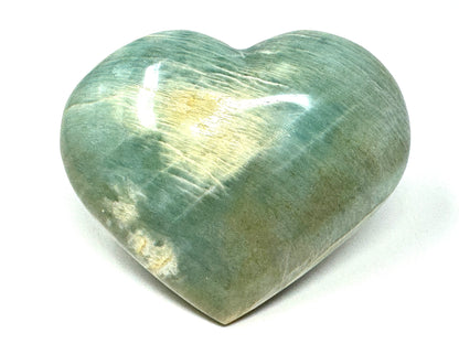 Large Green Moonstone Crystal Heart 9.2cm