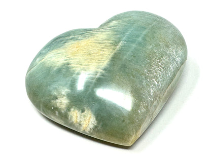 Large Green Moonstone Crystal Heart 9.2cm
