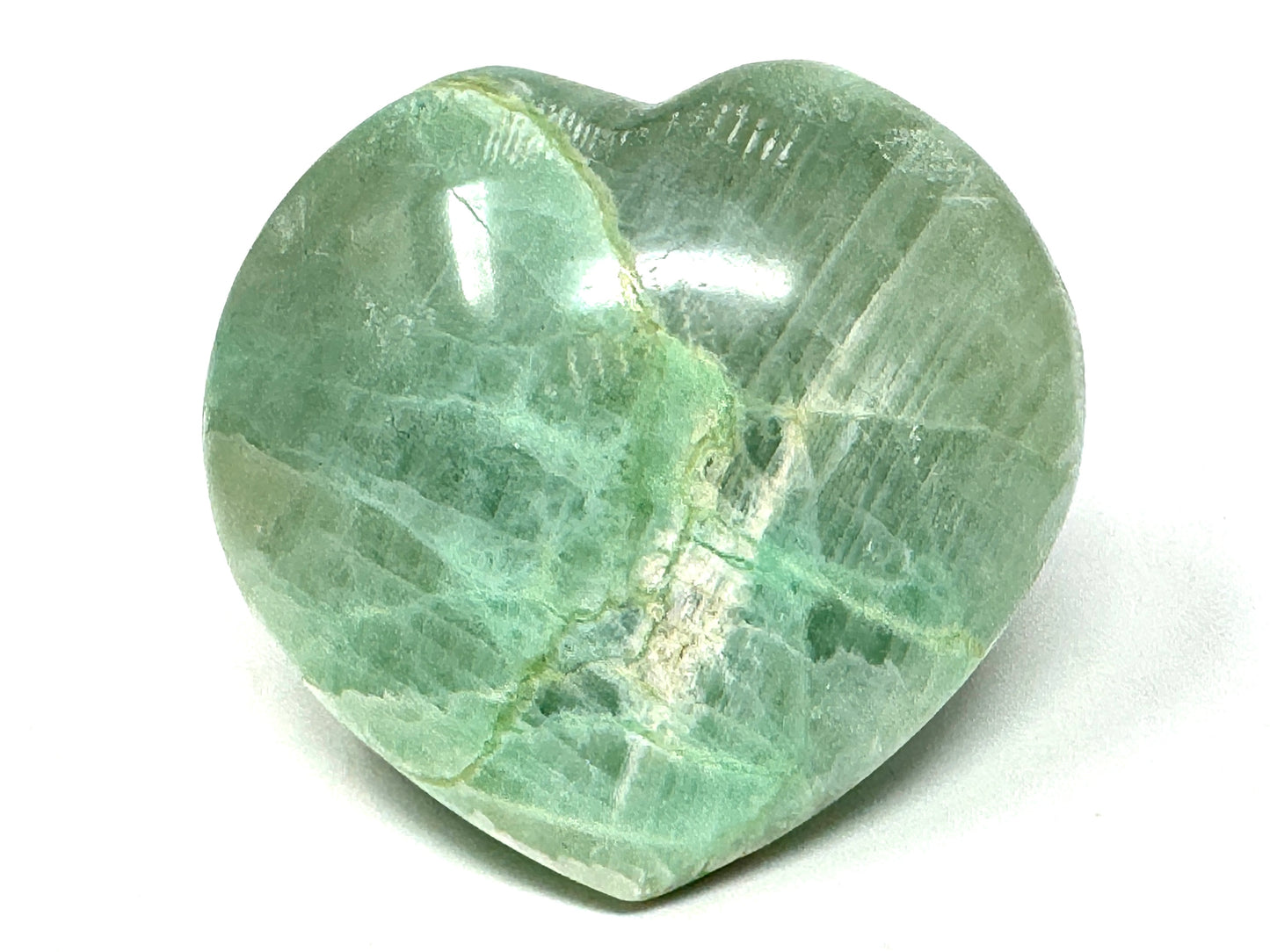 Green Moonstone Crystal Heart 5.3cm