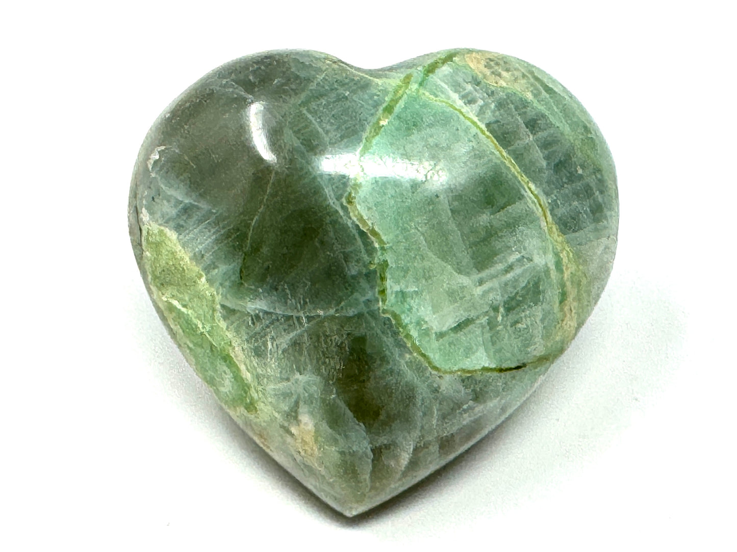 Green Moonstone Crystal Heart 6.2cm