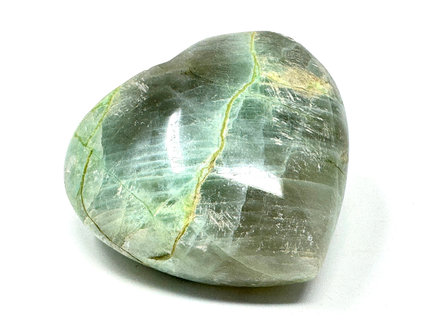 Green Moonstone Crystal Heart 6.2cm