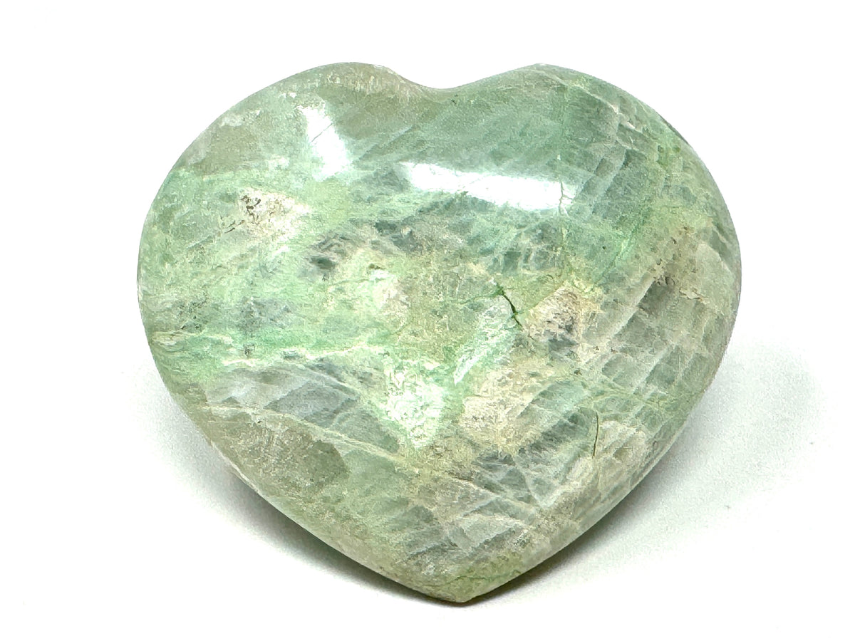 Green Moonstone Crystal Heart 7.2cm