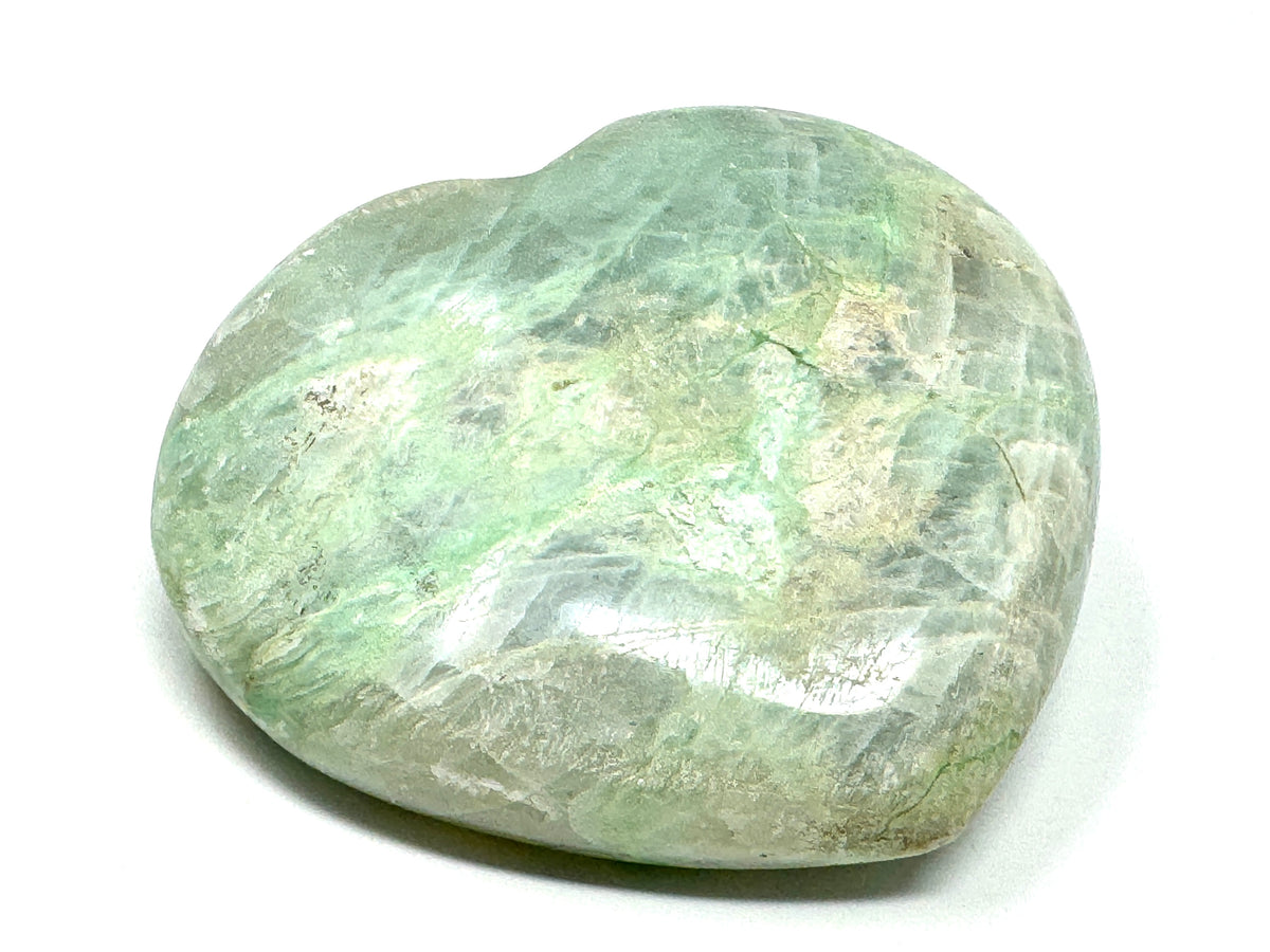 Green Moonstone Crystal Heart 7.2cm