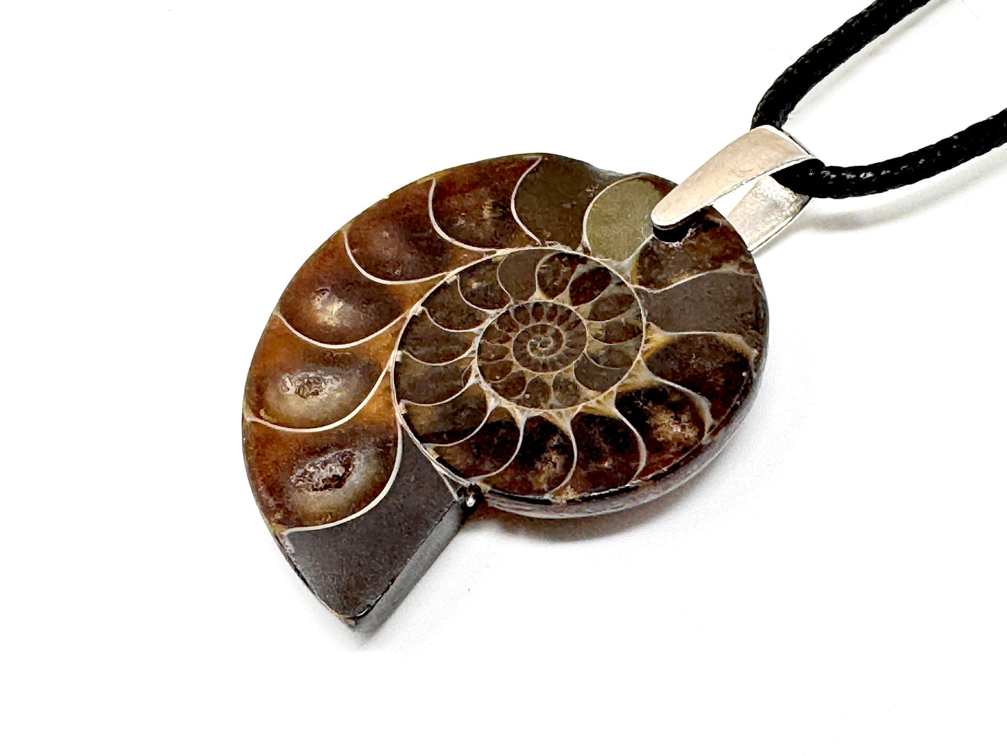 Half Ammonite Fossil Pendant 3.7cm