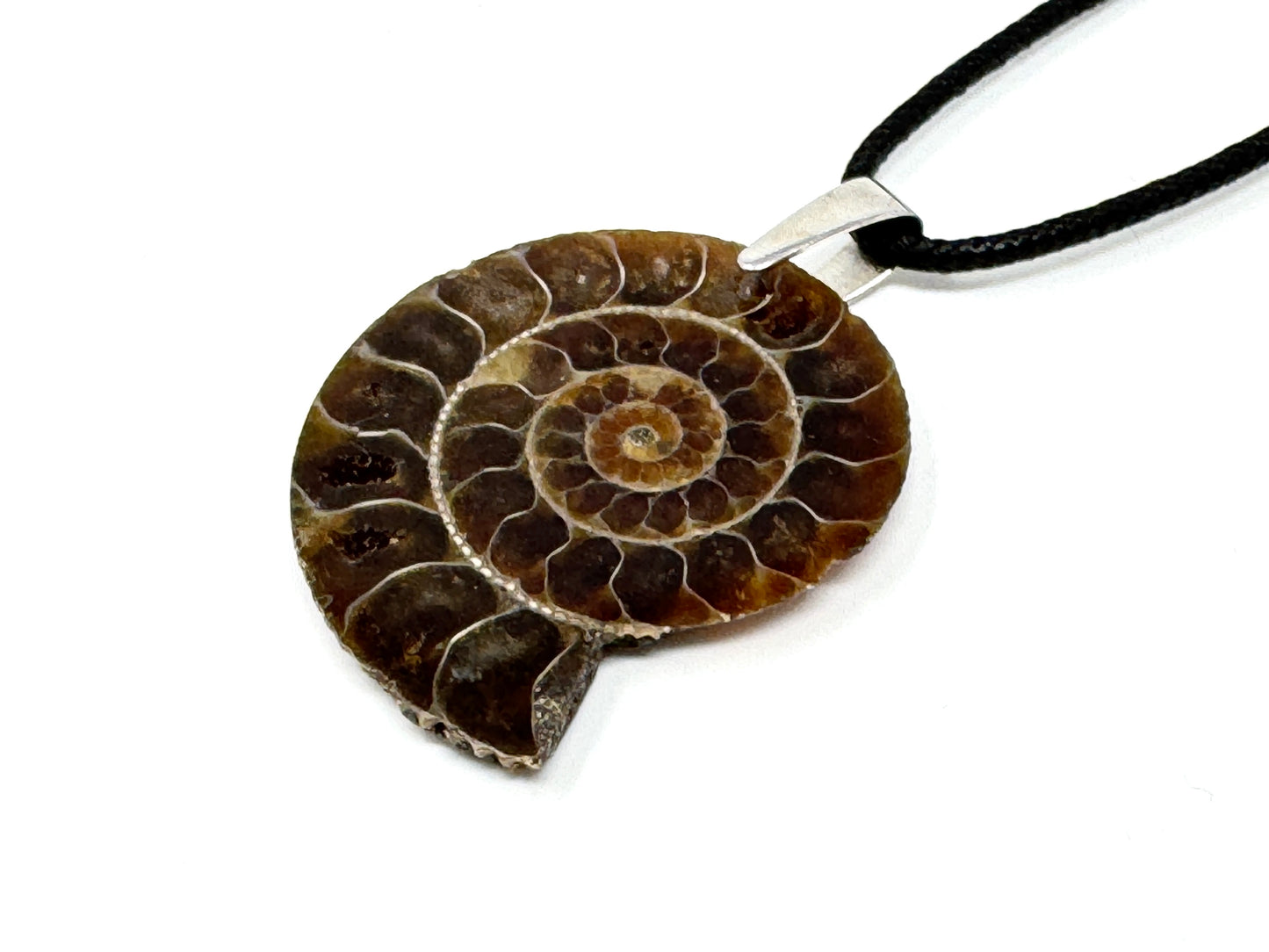Half Ammonite Fossil Pendant 4.1cm