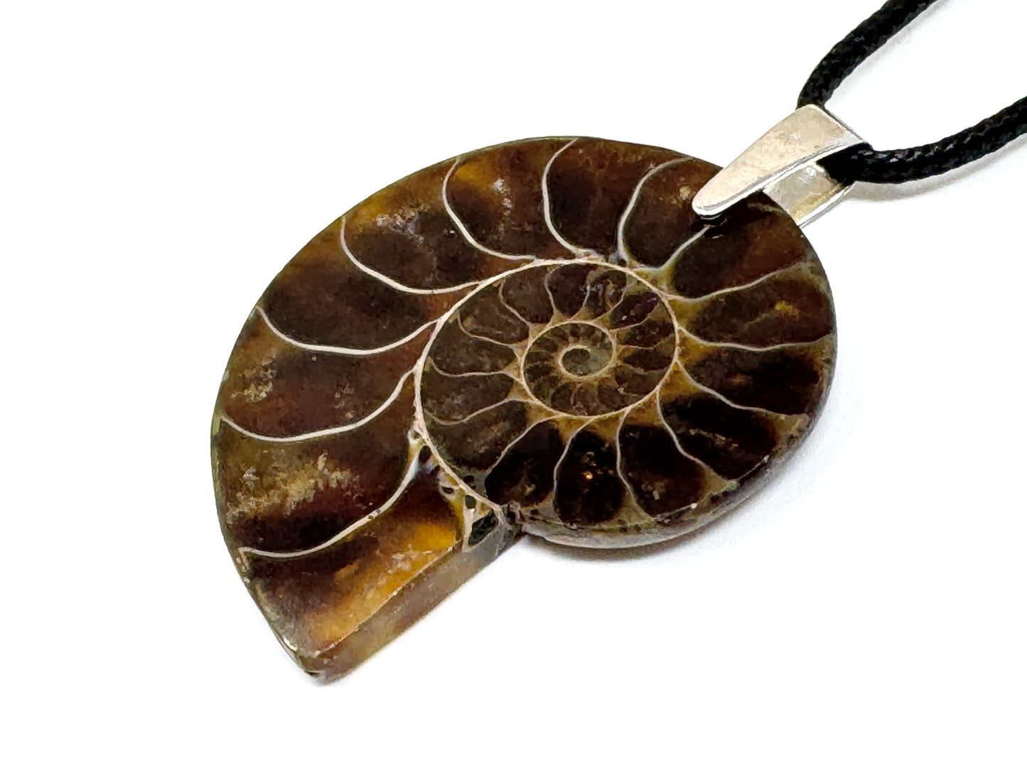 Half Ammonite Fossil Pendant 4.2cm