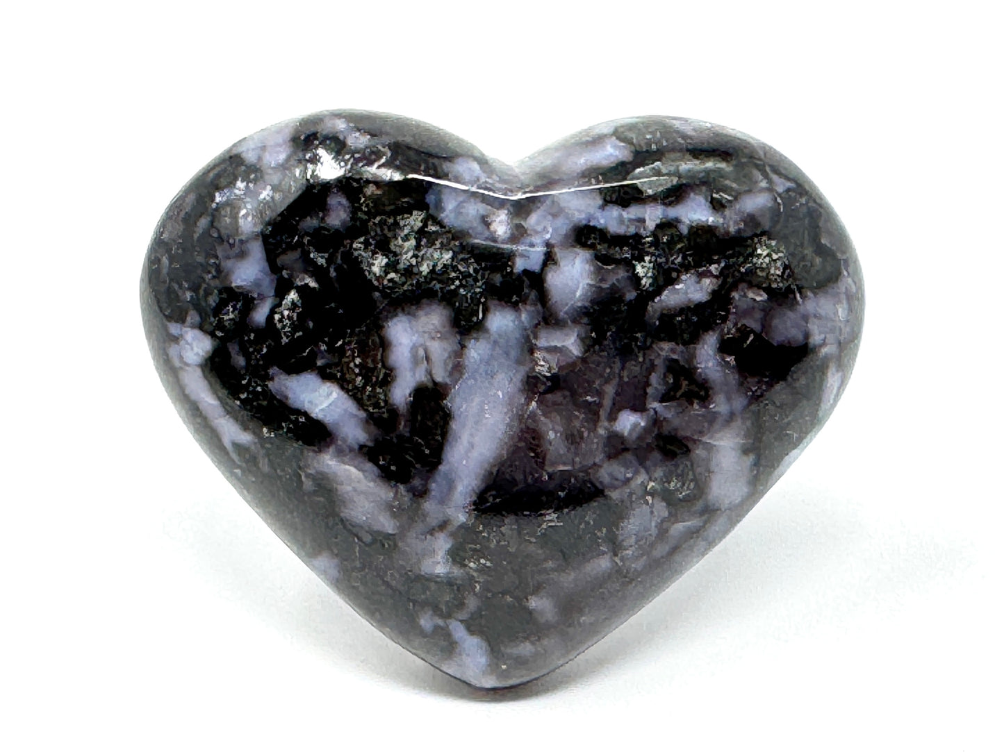 Indigo Gabbro Crystal Heart 7cm
