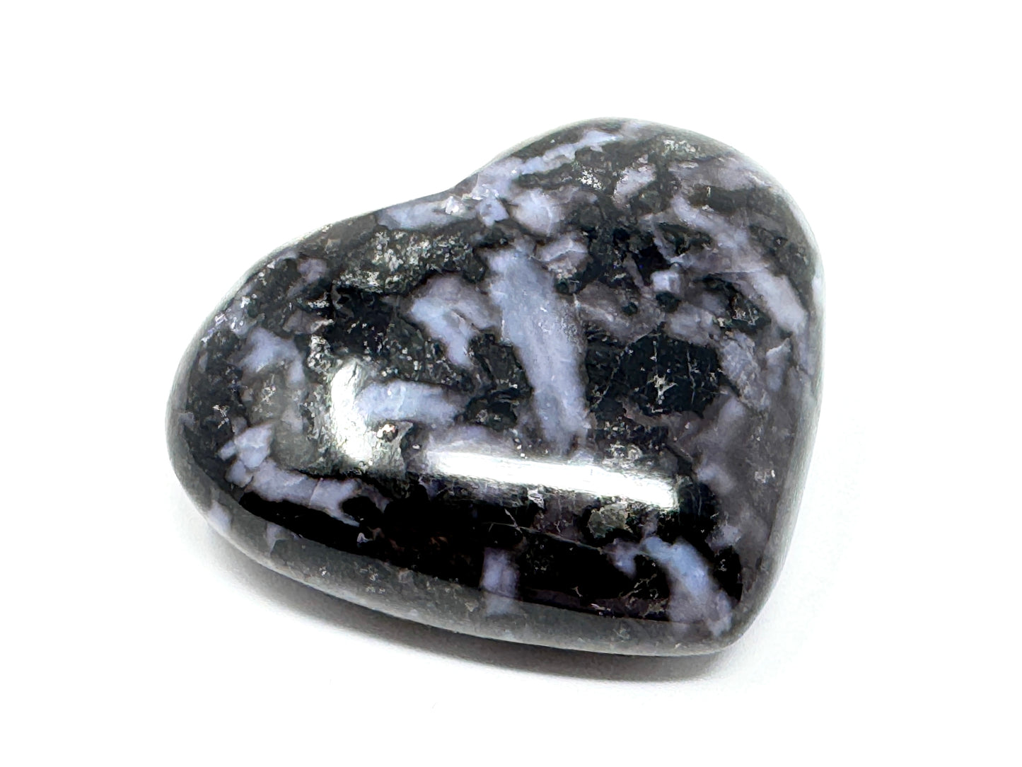 Indigo Gabbro Crystal Heart 7cm