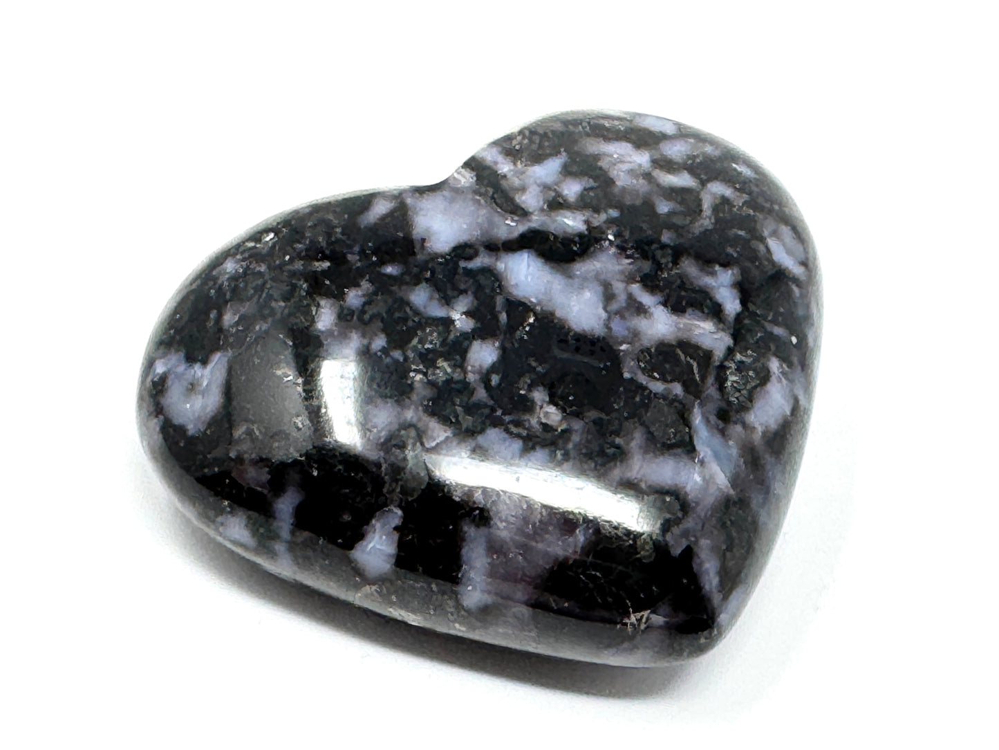 Indigo Gabbro Crystal Heart 7cm