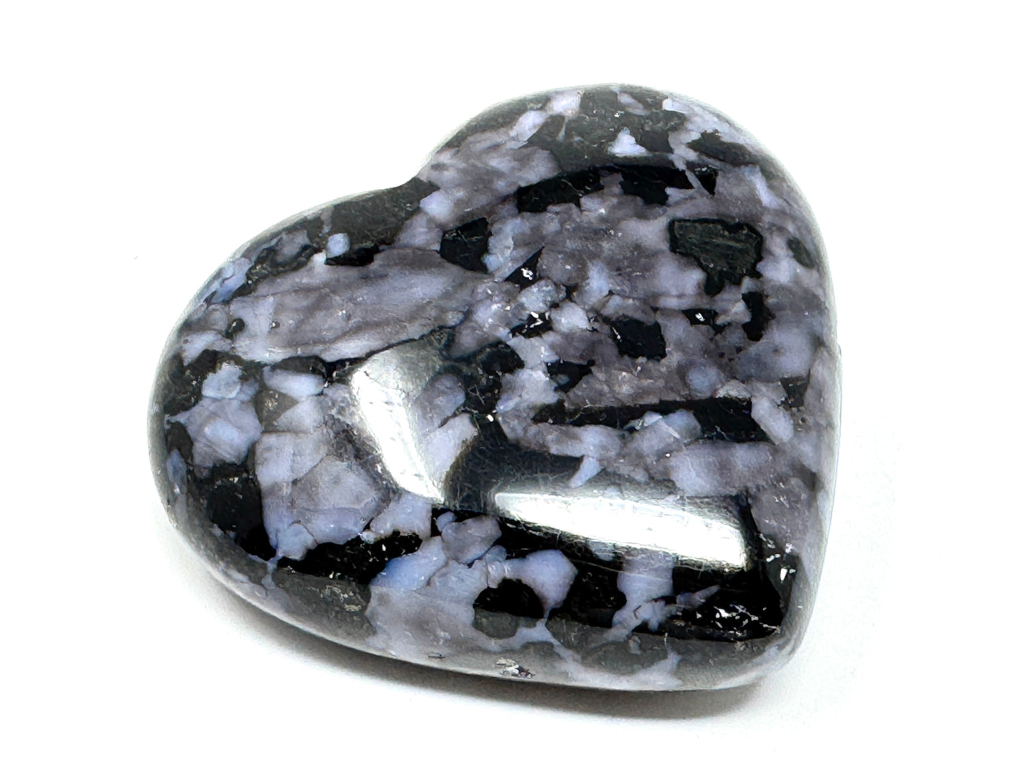 Indigo Gabbro Crystal Heart 7cm