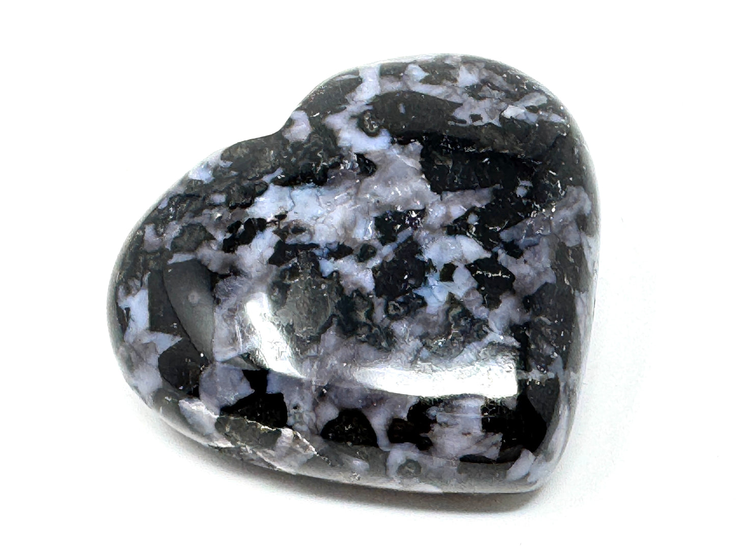 Indigo Gabbro Crystal Heart 7cm