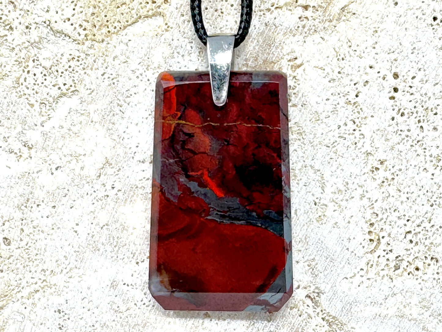 Jaspilite Crystal Pendant