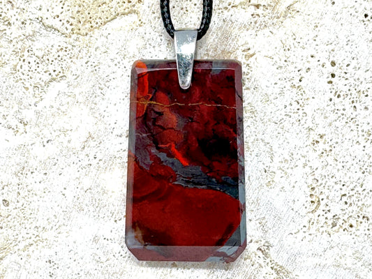 Jaspilite Crystal Pendant