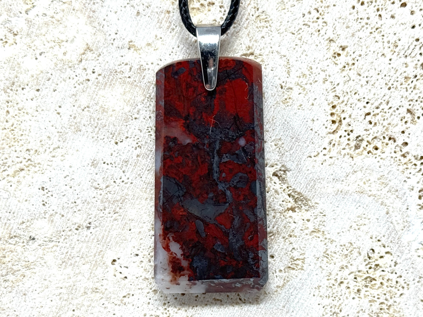 Jaspilite Crystal Pendant 4.5cm