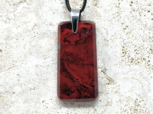 Jaspilite Crystal Pendant 4.3cm