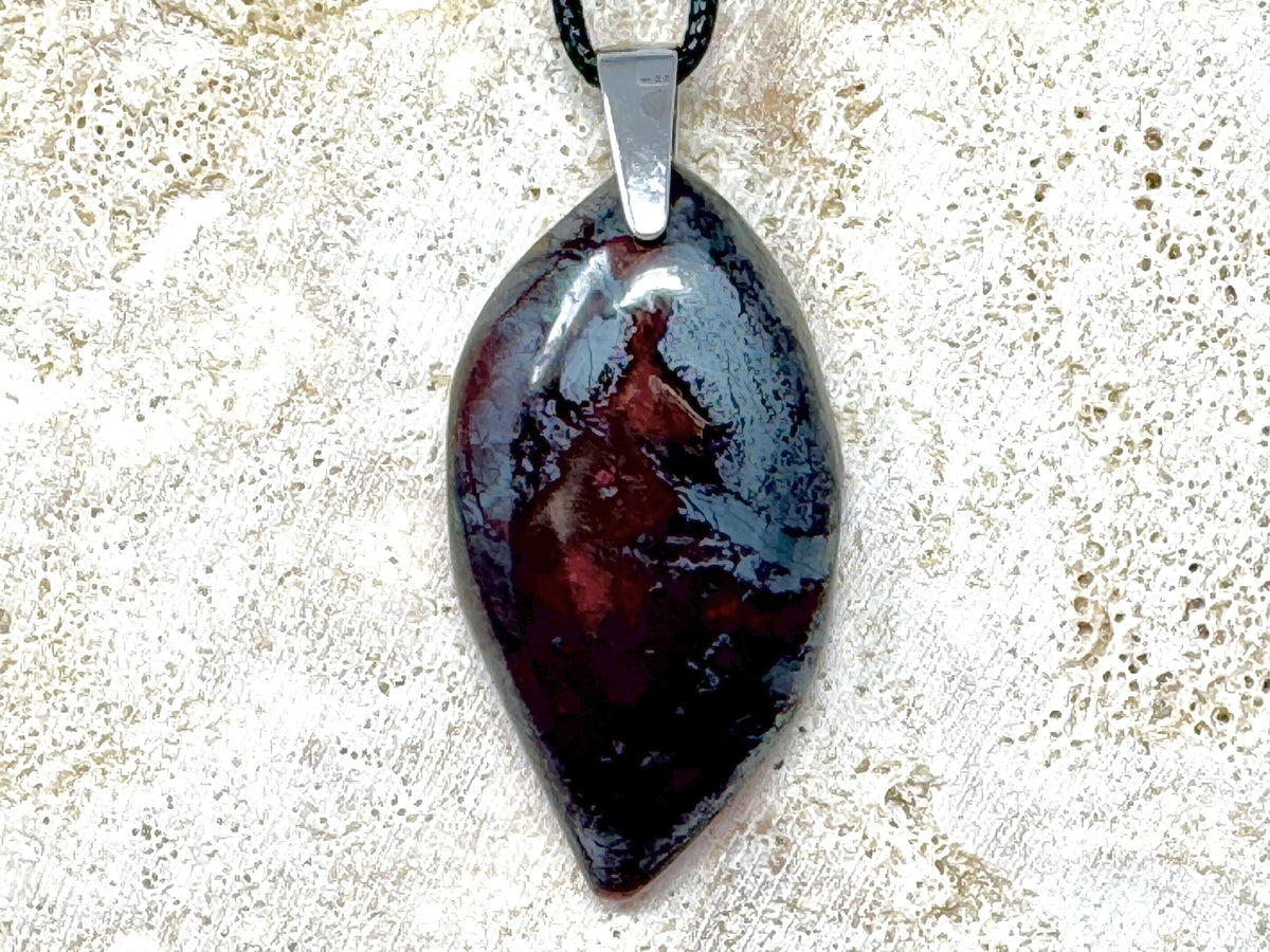 Jaspilite Crystal Pendant 4.3cm