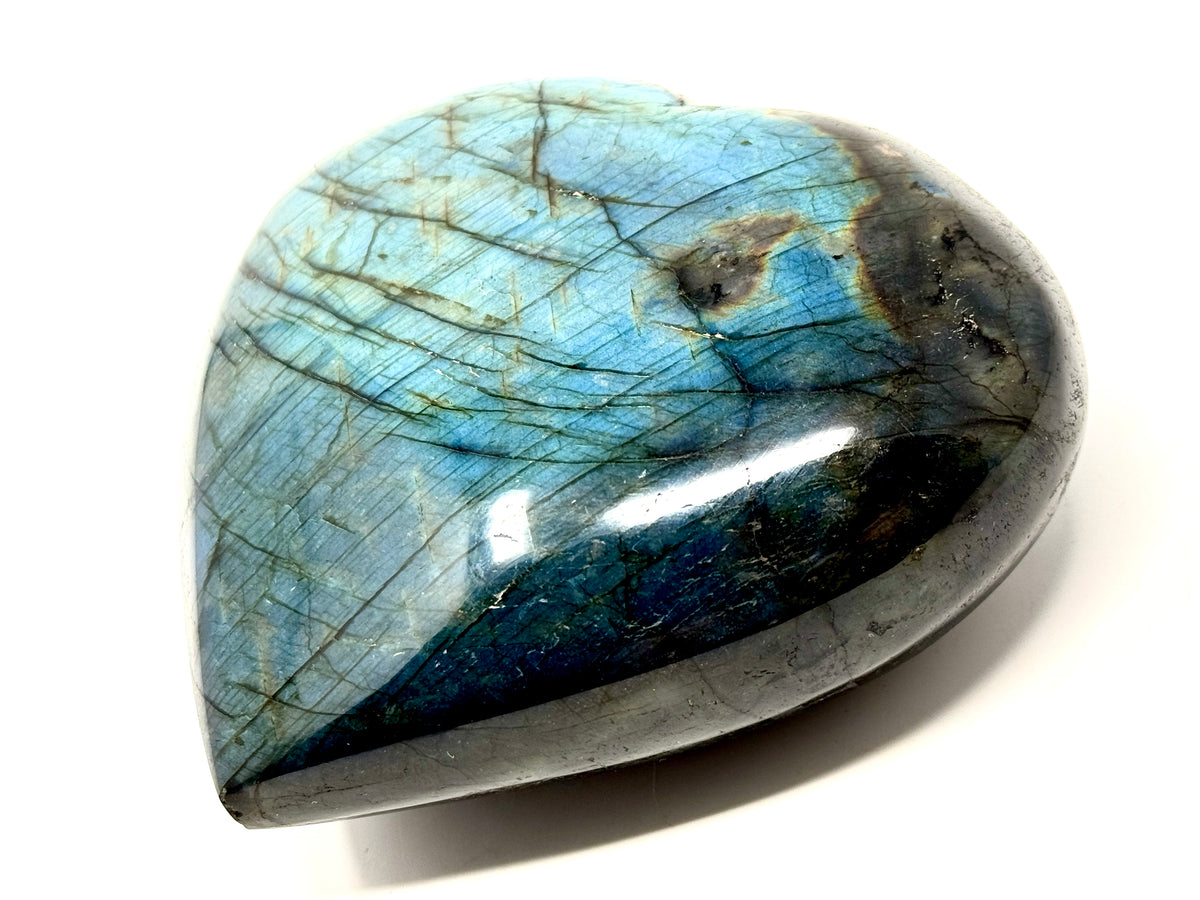 Large Labradorite Crystal Heart 13.4cm