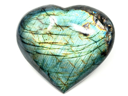 Large Labradorite Crystal Heart 13.4cm