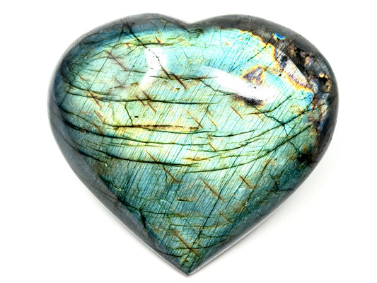 Large Labradorite Crystal Heart 13.4cm