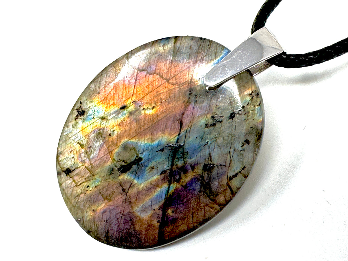 Sunset Labradorite Pendant Oval 3.5cm