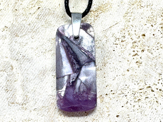 Lepidolite Pendant Ingot 3.5cm