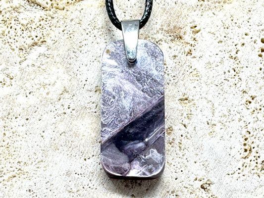 Lepidolite Pendant Ingot 3.4cm