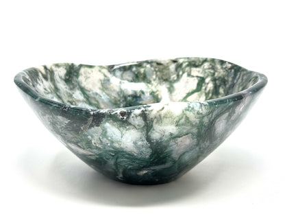 Moss Agate Crystal Bowl 12.5cm