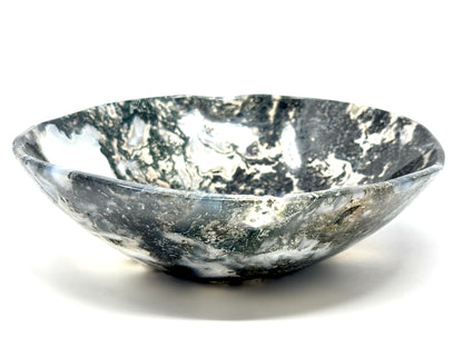 Large Moss Agate Crystal Bowl 20.5cm