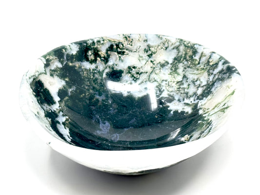 Moss Agate Crystal Bowl 12.1cm